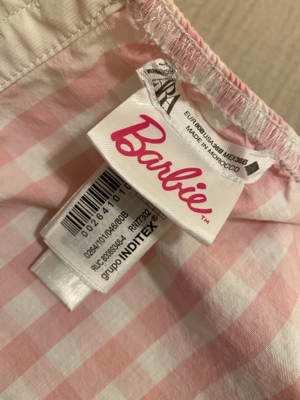 Zara Barbie Set ( M & 36 B) Pink Gingham Bustier Crop Top & Shorts Set - Women - Picture 5 of 10